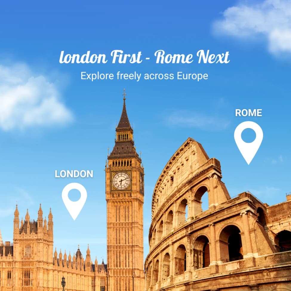 Europe open-jaw itinerary — London in / Rome out