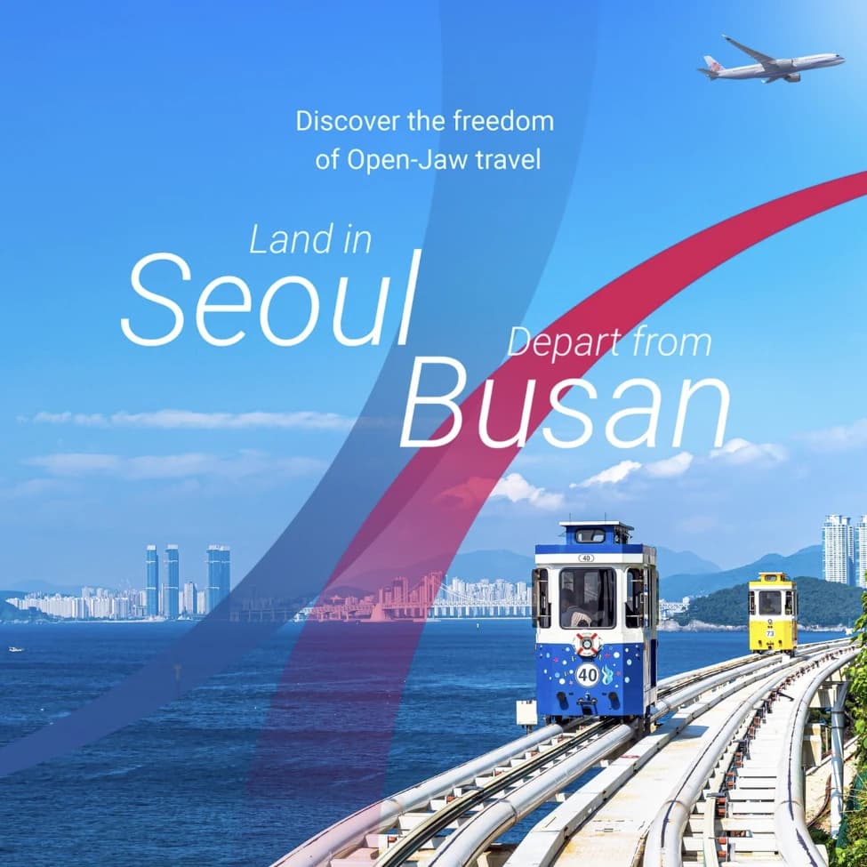 South Korea open-jaw itinerary — Seoul in / Busan out